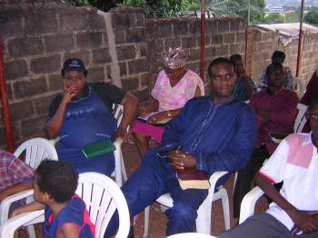 Encouraging a new congregation at Mt. Zion, Biafra